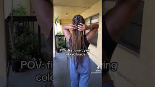 Small knotless braids💗 knotlessbraids knotlessbraidstutorial knotlessboxbraids braids [upl. by Ennovart]