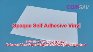 COMAX Opaque Self Adhesive Vinyl Vinyl Sticker 180Microns 140GSM Blockout China Manufacturer [upl. by Luttrell704]