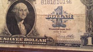 1923 1 silver certificate and star note look up info [upl. by Doownel]