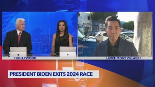 Angelenos react to Biden dropping out of the 2024 race [upl. by Ahsilahs]