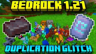 MINECRAFT BEDROCK 121 DUPLICATION GLITCH Playstation Xbox Switch MCPE PC [upl. by Hayouqes]