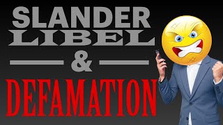 Defamation Slander Libel [upl. by Annahsat891]