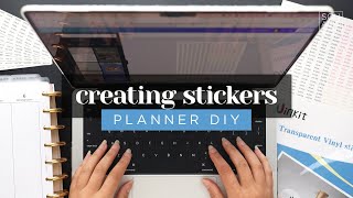 CREATING LIST STICKERS IN CANVA How to Make Printable Stickers for Your Planner or Journal [upl. by Xyno]