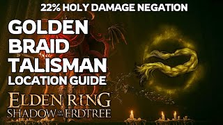 Golden Braid Talisman Location in Elden Ring  Highest Holy damage Negation [upl. by Aihselat]