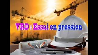 Formation Voiries et réseaux divers VRD  essai en pression [upl. by Ihcego439]