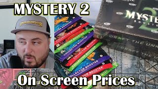 Mystery Booster 2 DOUBLE box Opening  MTG  On Screen Prices  INSANE [upl. by Puett]