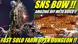 OFF META SNS BOW  Fast Solo Open Dungeon Farm  Build Guide Rotation and Showcase [upl. by Ahsemo]