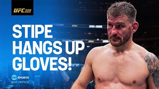 UFC 309 Stipe Miocic announces retirement after suffering KO defeat to Jon Jones 👏 UFC309 [upl. by Eelam]