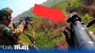 Ukrainian soldiers assault Russian trenches near Bakhmut in terrifying POV footage of counter attack [upl. by Fielding]