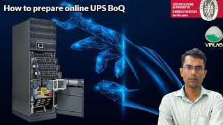 how to prepare online ups boq in bangla  uninterruptible power supply [upl. by Ymerrej712]