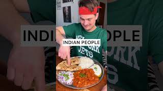 The best way to eat INDIAN food is definitely with HANDS🖐️😎♥️🥘 Normal vs Indian  CHEFKOUDY [upl. by Vaclava782]