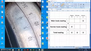 How to read Vernier Theodolite Reading angle of theodolite reading theodolite scale [upl. by Streeter606]