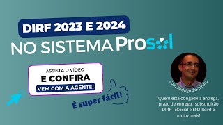 Treinamento DIRF 2023 E 2024 [upl. by Acirretahs852]