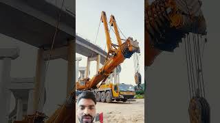 Crane Setup trending youtubeshorts mechanical bridgework excavator [upl. by Shanahan27]