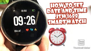 HOW TO SET THE TIME AND DATE OF YOUR JSW1688 SMARTWATCH  AQUA FIT SMARTWATCH  TUTORIAL ENGLISH [upl. by Schulze]