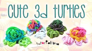 NEW 3D Turtle MONSTER TAIL Rainbow Loom Charm Tutorial  How To [upl. by Scholem763]