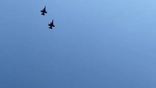 F16 Vipers from SC ANG fly over Clemson University 91121 aviation f16 airnationalguard [upl. by Aluor]