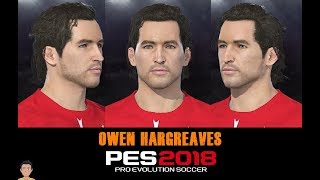 Owen Hargreaves PES 2018 Face Build amp Stats 16 Year Old REGEN [upl. by Elimay]