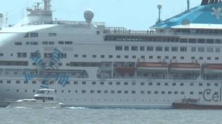 Cruise ship Celestyal Crystal collides with tanker at Dardanelles [upl. by Aubrey]