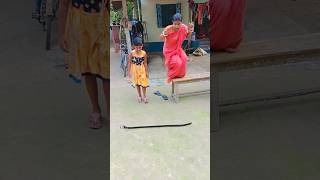 Babu dhorbi na sap 🐍😲😖☺  shorts funnyvideo youtubeshorts [upl. by Ekaterina861]