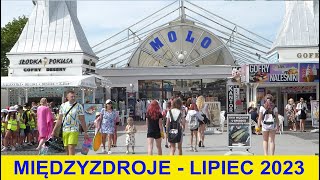 Międzyzdroje 2023  Relaksujący spacer słoneczne lato plaża piasek restauracje molo wakacje [upl. by Joanie]