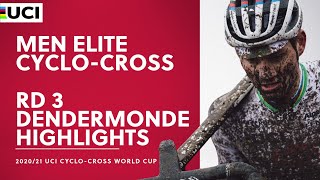 Round 3  Men Elite Highlights  202021 UCI Cyclocross World Cup  Dendermonde [upl. by Greenman]