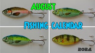 August fishing calendar [upl. by Holly]