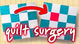 Replacing a Block WITHOUT Taking the Entire Quilt Top Apart [upl. by Anurb]