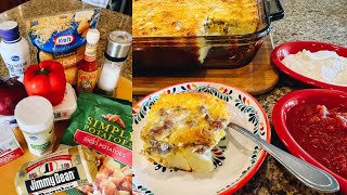 Breakfast Casserole with Eggs Cheese and Meat [upl. by Tremain]