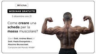 Come creare una SCHEDA PER LA MASSA muscolare [upl. by Enylhsa249]