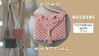 Macrame  Boho Bag  Handbag  1  Sling Bag  Easy Tutorial for beginners [upl. by Cavanaugh109]