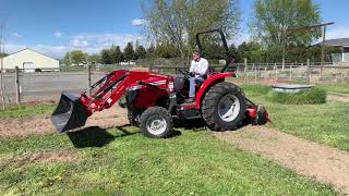 Massey Ferguson 1735M Compact Tractor with Bush Hog Tiller RTC60G Best way to Till your garden [upl. by Girovard136]