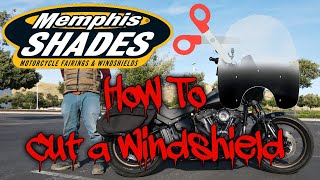 How To Cutting Motorcycle Plexiglass Windshield Memphis Shades Road Warrior [upl. by Ahsimac]