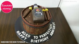 simple birthday cake for men design ideas decorating tutorial video at home 40th 50th 60th 70th 80th [upl. by Rema]