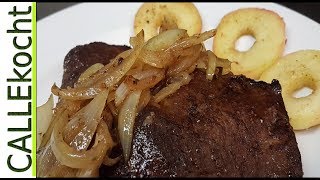 Leber Berliner Art mit Äpfeln und Zwiebeln gebraten  Omas Rezept [upl. by Eurydice706]