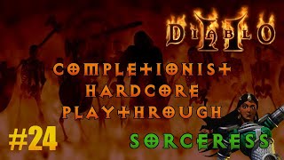 D2 24 Diablo 2 Completionist Hardcore Playthrough  The Hunt for Ancient Kaa Hell Act II [upl. by Luahs833]