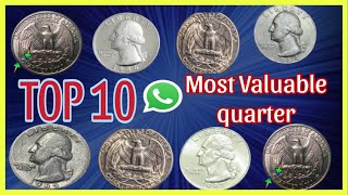 TOP 10 Most Valuable Washington Quarters IN CIRCULATION–Rare Quarters in Your Pocket Change Worth [upl. by Kravits]