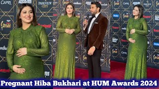 Pregnant Hiba Bukhari at HUM Awards in London  Jaan Nisar quotDuaquot Kaffara quotSalarquot Interview [upl. by Bicknell]