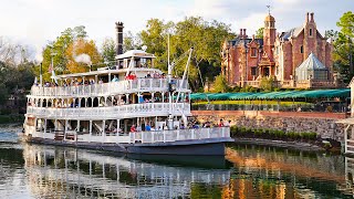 Liberty Square Riverboat at Sunset  Magic Kingdom Ride at Walt Disney World 4K60 POV [upl. by Lrak877]