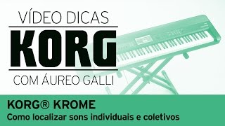 KORG® KROME  Como localizar sons individuais e coletivos [upl. by Lledra]