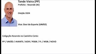 Eleições 2024  Jingle Tande Vieira PP  Prefeito Resende RJ [upl. by Vittorio20]