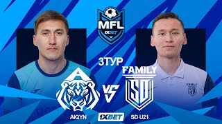 1XBET MEDIA FOOTBALL LEAGUE  AIQYN vs SD U21  3 ТУР [upl. by Tigirb713]