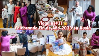 VLOGMAS 31🎅 CELEBRANDO FIN DE AÑO 2023 EN RUSIA🥂🍾 ABRIENDO REGALOS🎁 MUCHA COMIDA  31 Dic 2023 [upl. by Eidorb100]