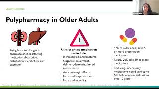 PQA Quality Essentials Webinar Strategies for Reducing Polypharmacy to Improve Medication Safety [upl. by Arrak]