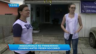 Comerciantes reclamam da falta de segurança no Pinheirinho [upl. by Darsie847]