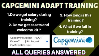 Capgemini ADAPT training 2022  CIS and Analyst role  All queries solved [upl. by Herrle]