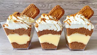 Lotus Biscoff Dessert Cups  NO BAKE Dessert Very Easy and Yummy [upl. by Larner]