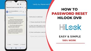 Hilook dvr password reset  hilook dvr forgot password [upl. by Cloris]