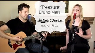 quotTreasurequot Bruno Mars  Live Acoustic Guitar Cover Lindsey Harper feat Jon Gus [upl. by Seymour626]