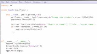 wxPython Programming Tutorial  8  Simple Text Program [upl. by Plunkett]